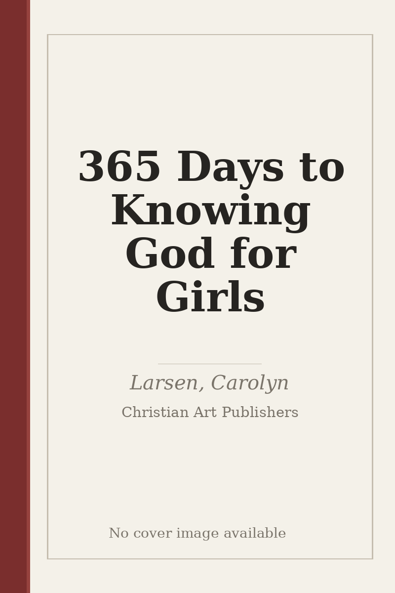 365 Days to Knowing God for Girls - no cover image available