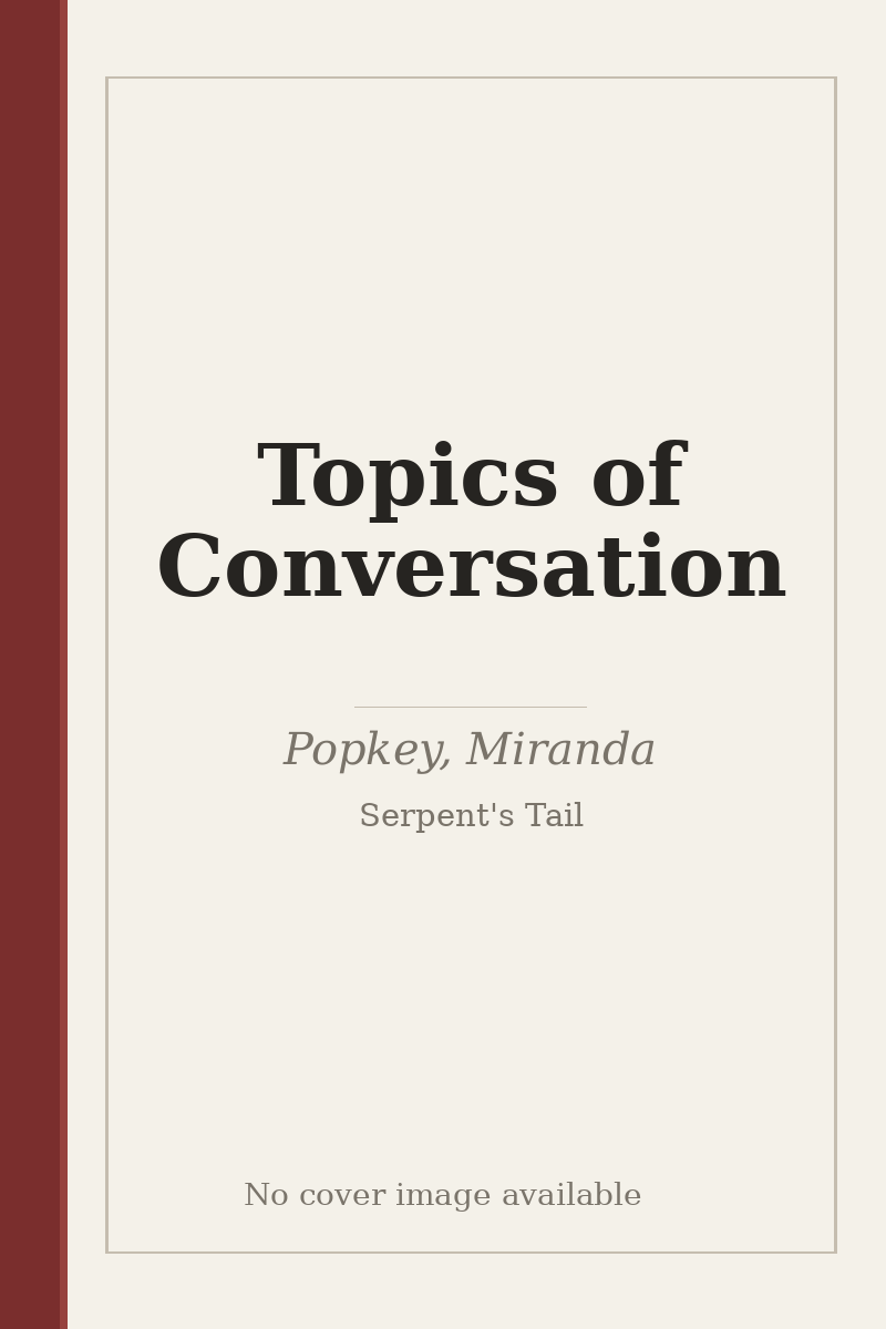 Topics of Conversation - no cover image available
