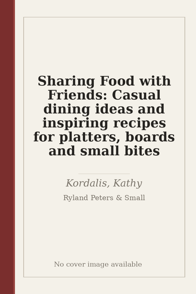 Sharing Food with Friends: Casual dining ideas and inspiring recipes for platters, boards and small bites - no cover image available
