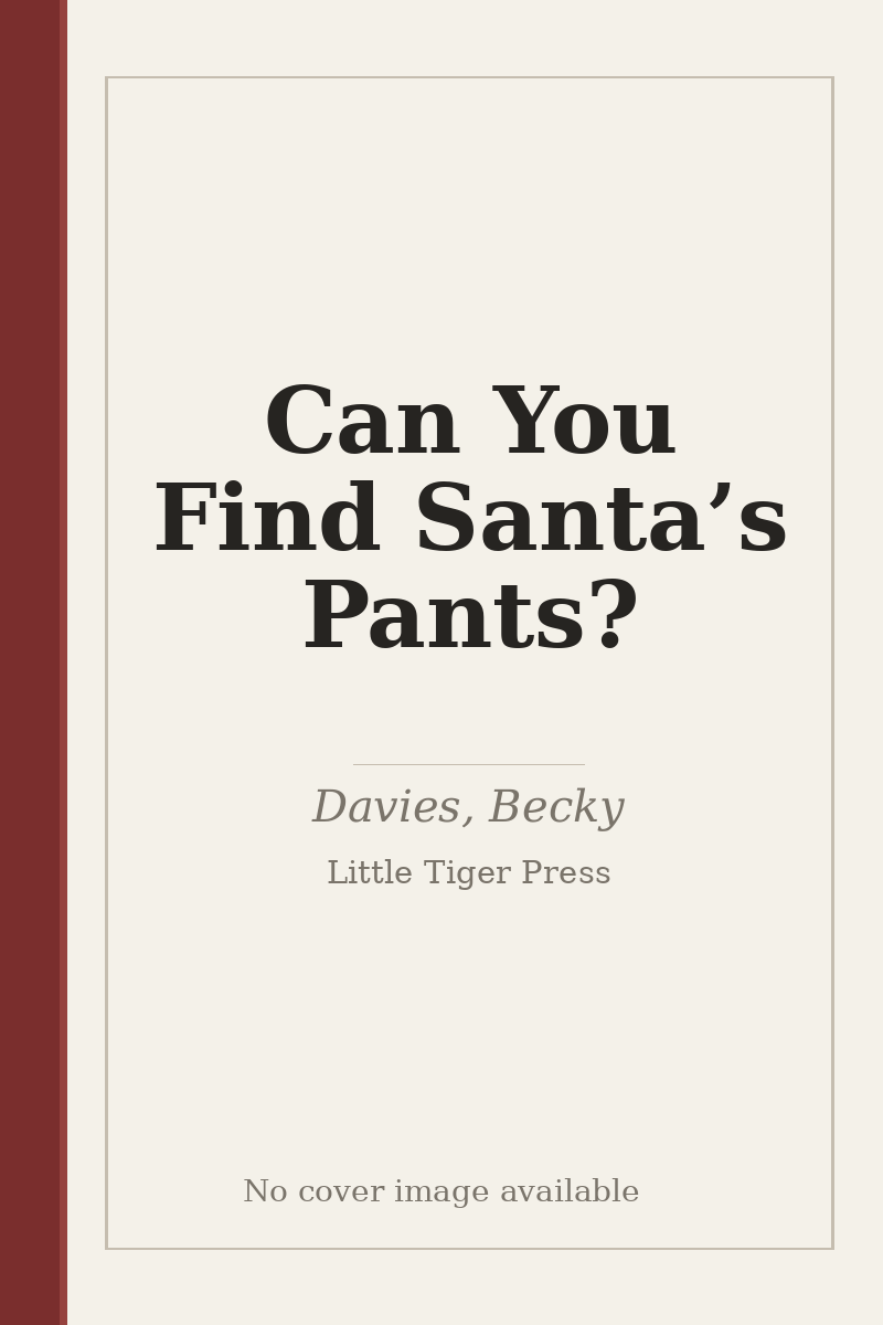 Can You Find Santa’s Pants? - no cover image available