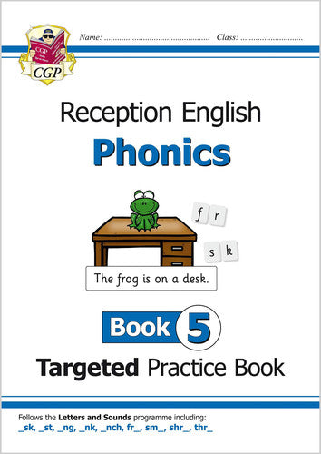 Reception English Phonics Targeted Practice Book - Book 5 (CGP Reception Phonics)
