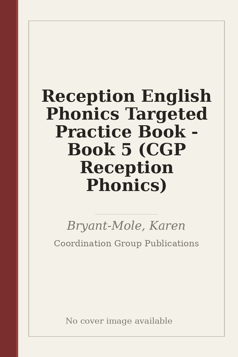 Reception English Phonics Targeted Practice Book - Book 5 (CGP Reception Phonics) - no cover image available