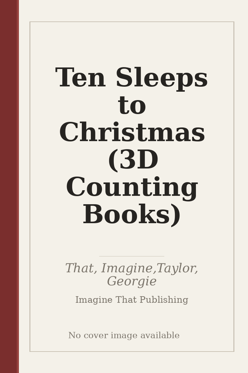 Ten Sleeps to Christmas (3D Counting Books) - no cover image available
