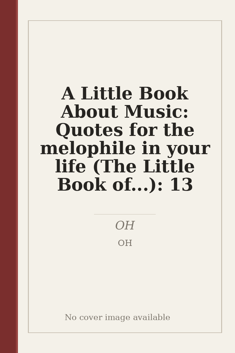 A Little Book About Music: Quotes for the melophile in your life (The Little Book of...): 13 - no cover image available