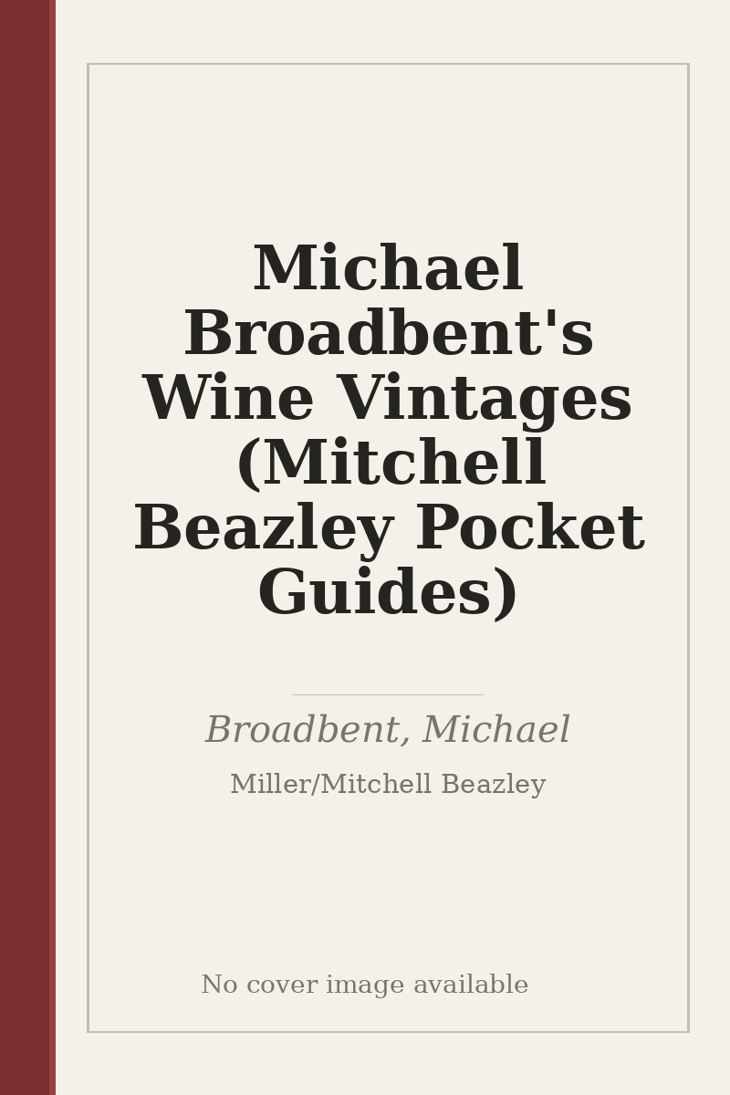 Michael Broadbent's Wine Vintages (Mitchell Beazley Pocket Guides) - no cover image available
