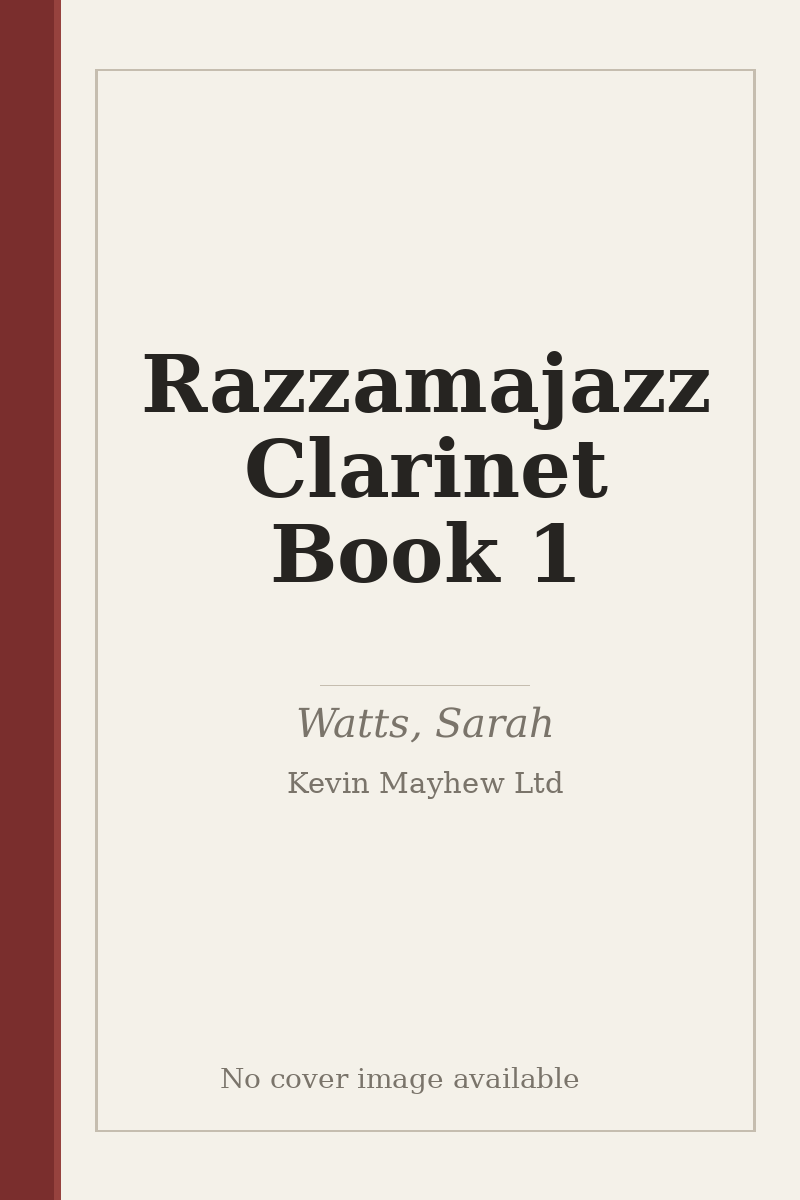 Razzamajazz Clarinet Book 1 - no cover image available