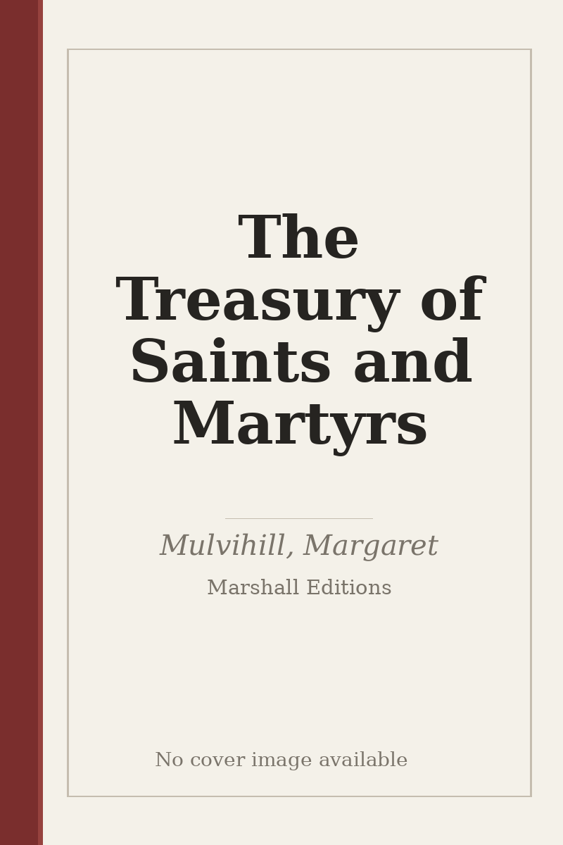 The Treasury of Saints and Martyrs - no cover image available