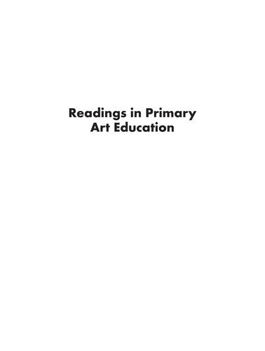 Readings in Primary Art Education (Readings in Art and Design Education)