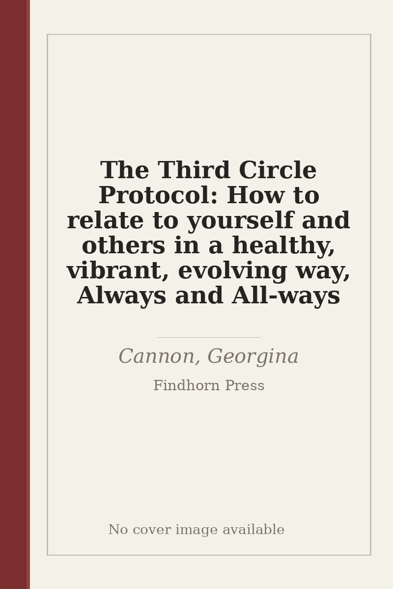 The Third Circle Protocol: How to relate to yourself and others in a healthy, vibrant, evolving way, Always and All-ways - no cover image available