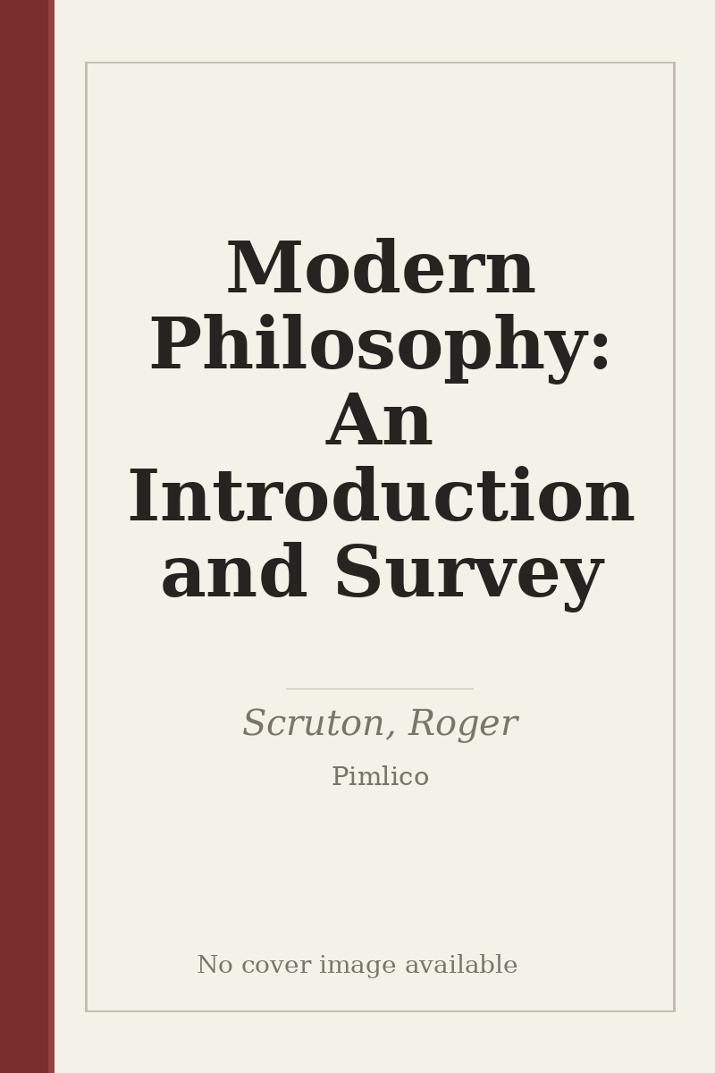 Modern Philosophy: An Introduction and Survey - no cover image available