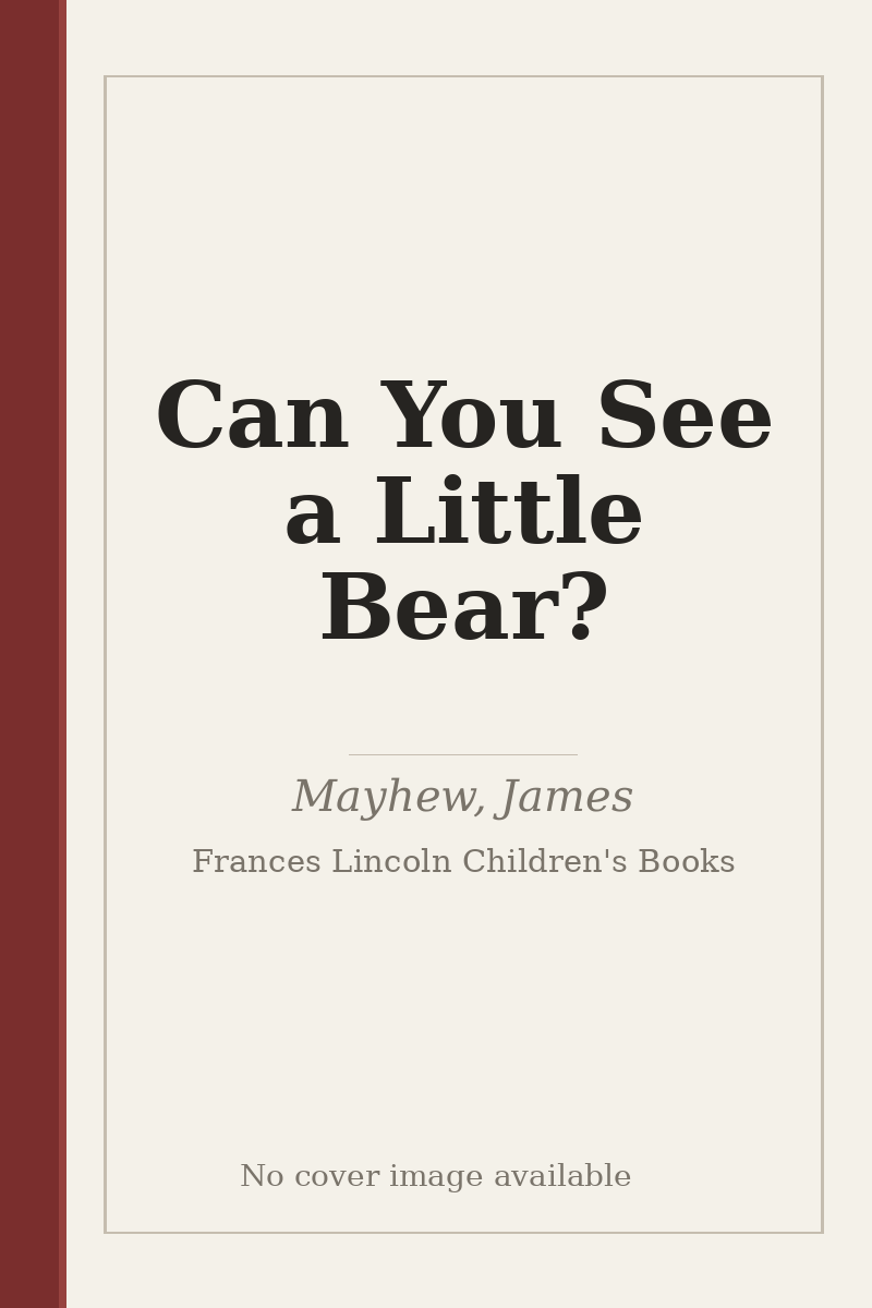 Can You See a Little Bear? - no cover image available