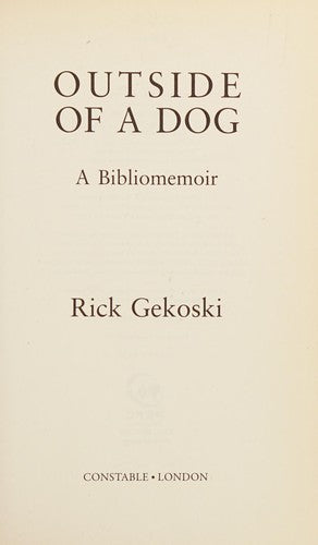 Outside of a Dog: A Bibliomemoir
