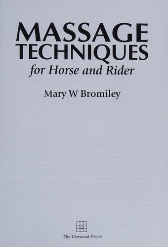 Massage Techniques for Horse and Rider