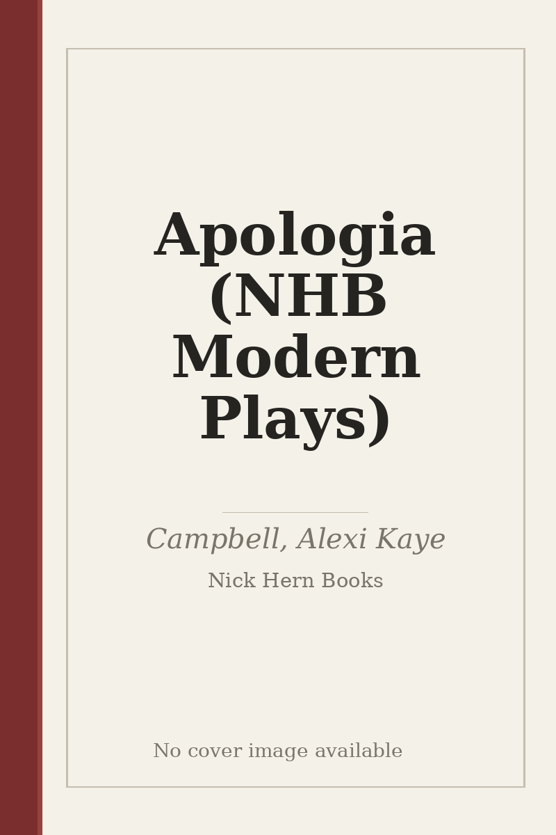 Apologia (NHB Modern Plays) - no cover image available