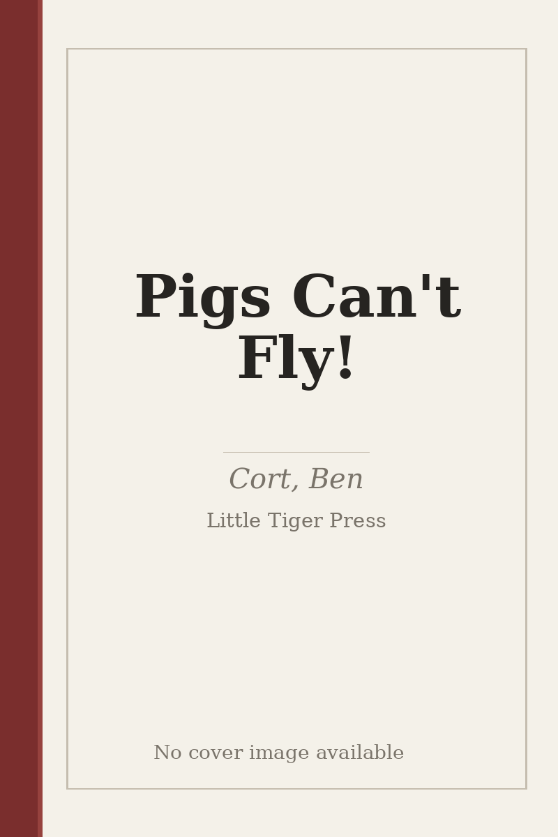 Pigs Can't Fly! - no cover image available