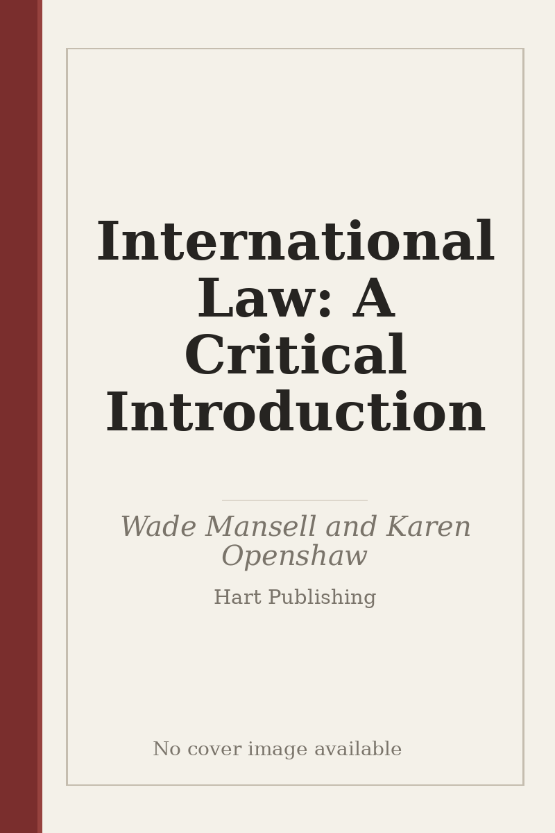 International Law: A Critical Introduction - no cover image available