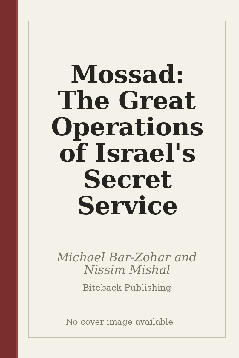 Mossad: The Great Operations of Israel's Secret Service - no cover image available