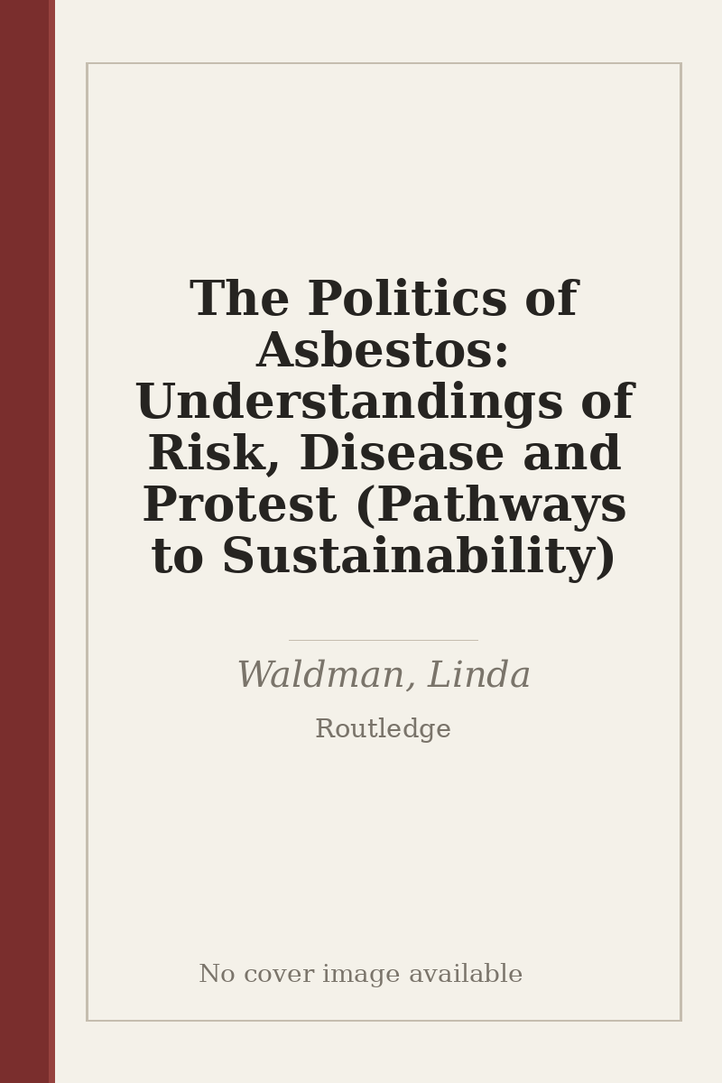 The Politics of Asbestos: Understandings of Risk, Disease and Protest (Pathways to Sustainability) - no cover image available