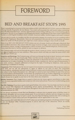 In England, Scotland, Wales, Ireland and the Isle of Man (Bed and Breakfast Stops)