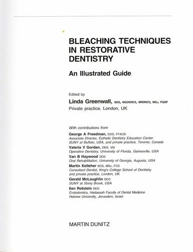 Bleaching Techniques in Restorative Dentistry: An Illustrated Guide
