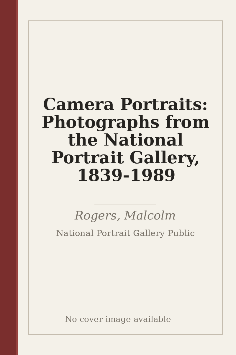 Camera Portraits: Photographs from the National Portrait Gallery, 1839-1989 - no cover image available