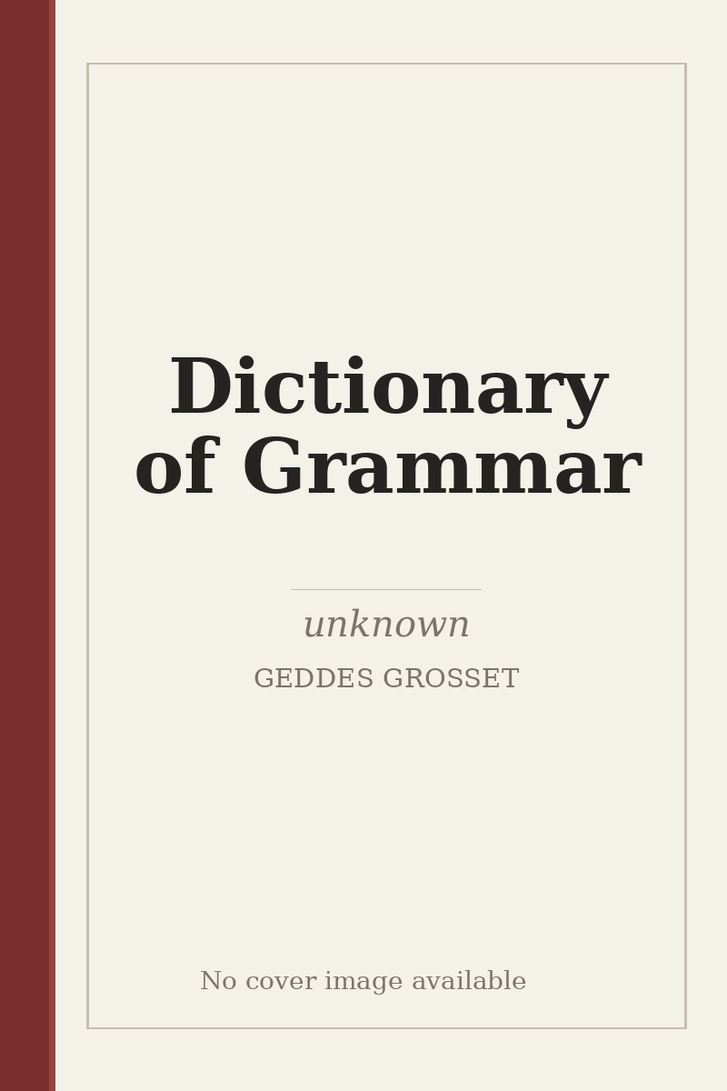 Dictionary of Grammar - no cover image available