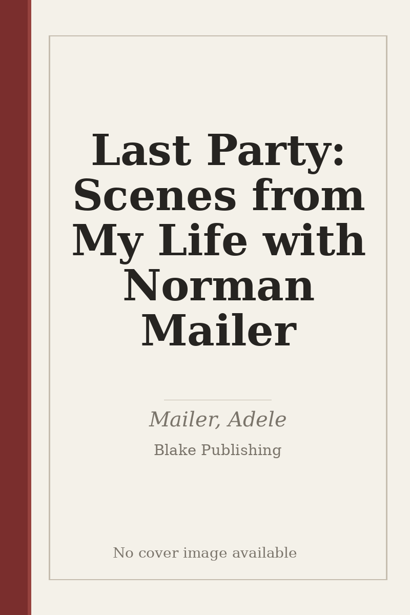 Last Party: Scenes from My Life with Norman Mailer - no cover image available
