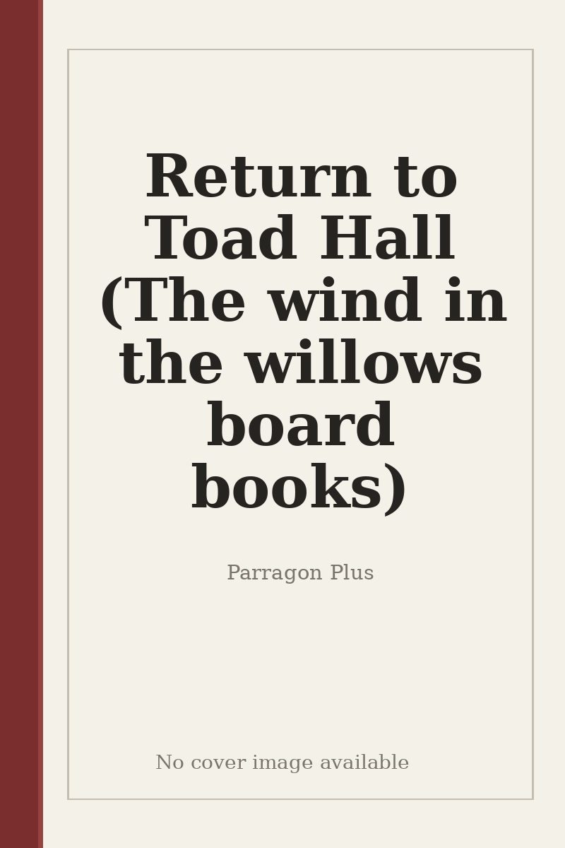 Return to Toad Hall (The wind in the willows board books) - no cover image available