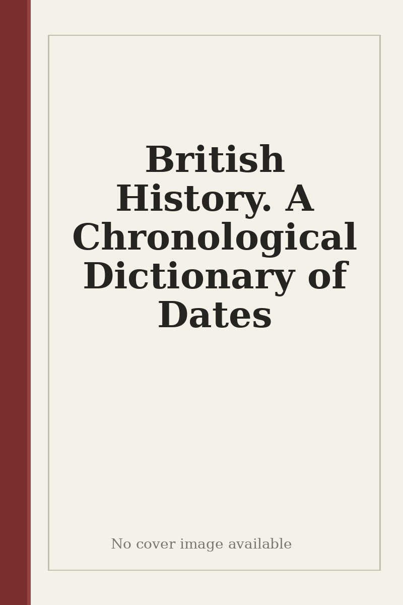 British History. A Chronological Dictionary of Dates - no cover image available
