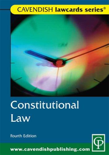 Cavendish: Constitutional Lawcards 4/e