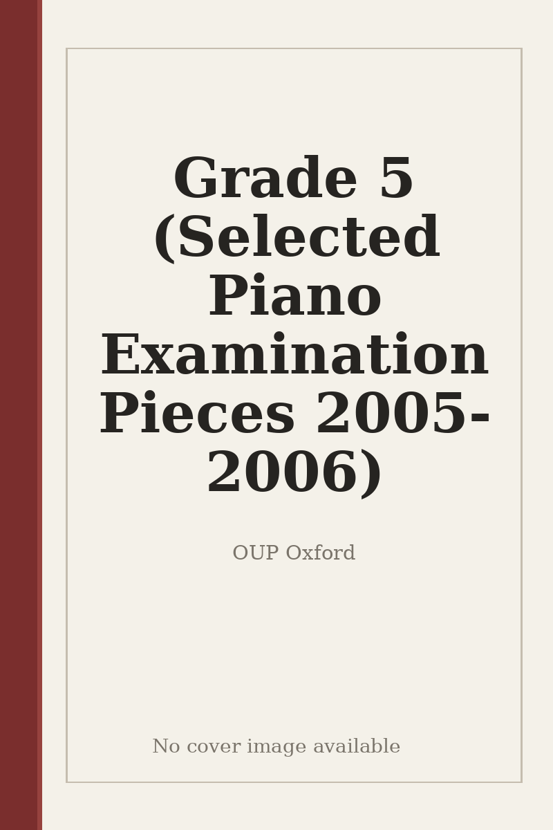 Grade 5 (Selected Piano Examination Pieces 2005-2006) - no cover image available