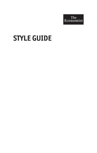 The Economist Style Guide