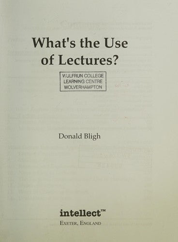 What is the Use of Lectures?