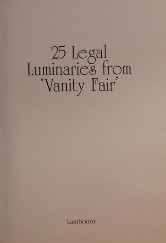25 Legal Luminaries from 'Vanity Fair'