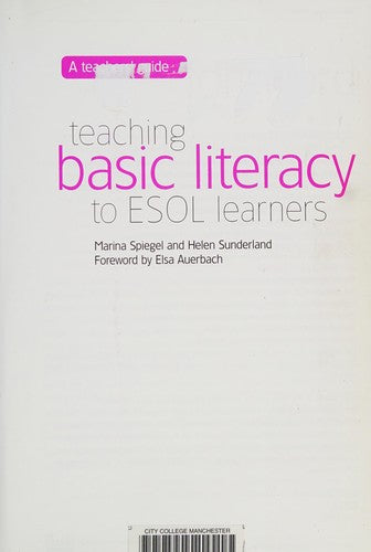 Teaching Basic Literacy to ESOL Learners