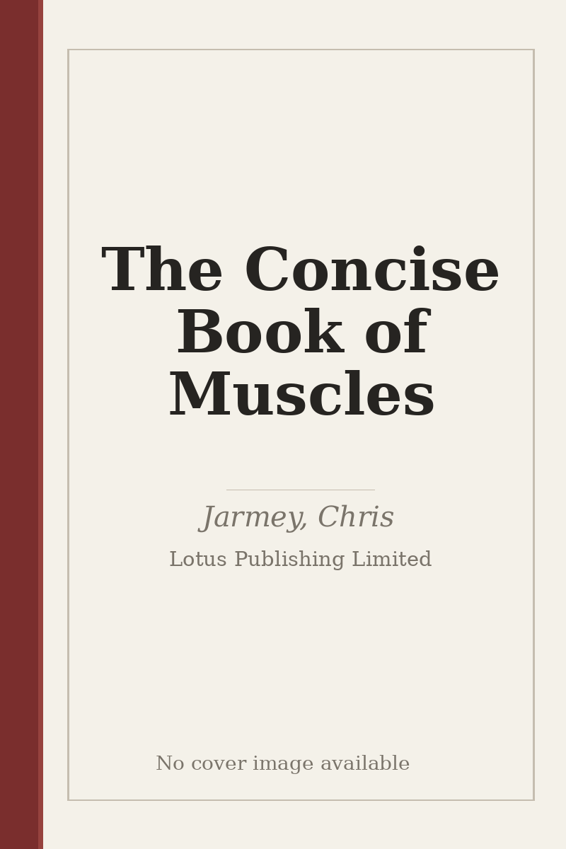The Concise Book of Muscles - no cover image available