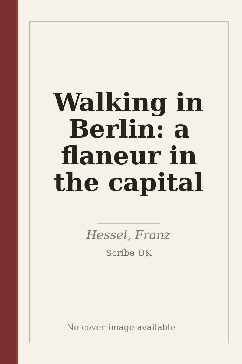 Walking in Berlin: a flaneur in the capital - no cover image available