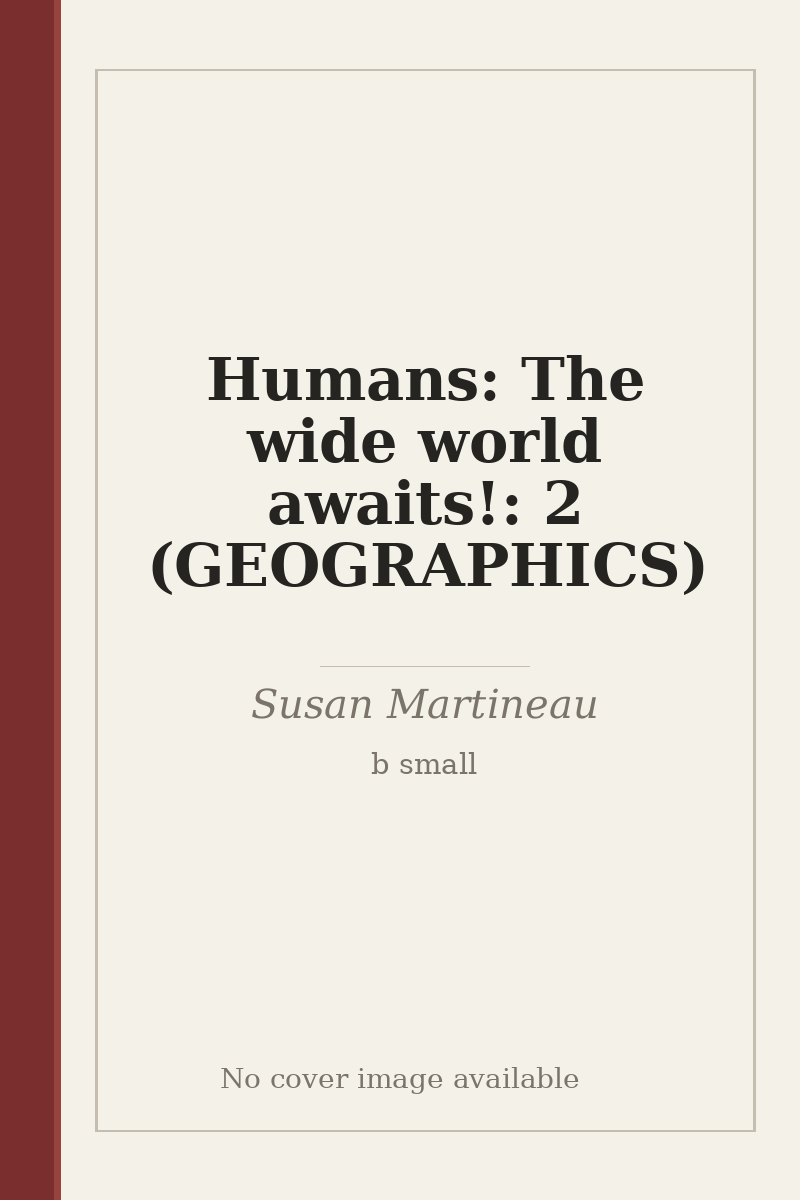 Humans: The wide world awaits!: 2 (GEOGRAPHICS) - no cover image available