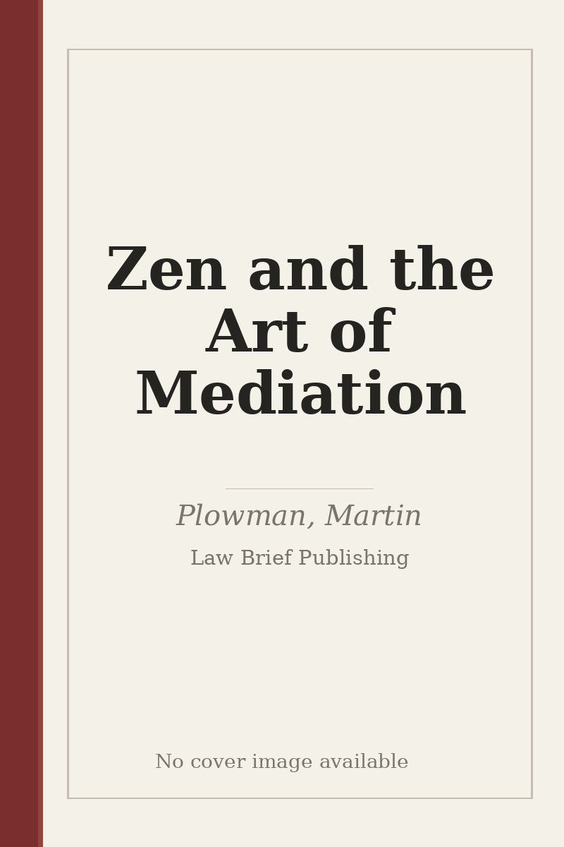 Zen and the Art of Mediation - no cover image available