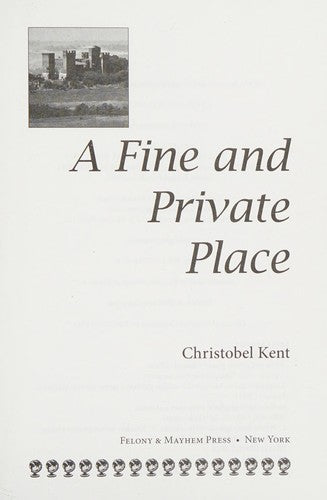 A Fine and Private Place: Sandro Cellini #2 (Felony & Mayhem Mysteries)