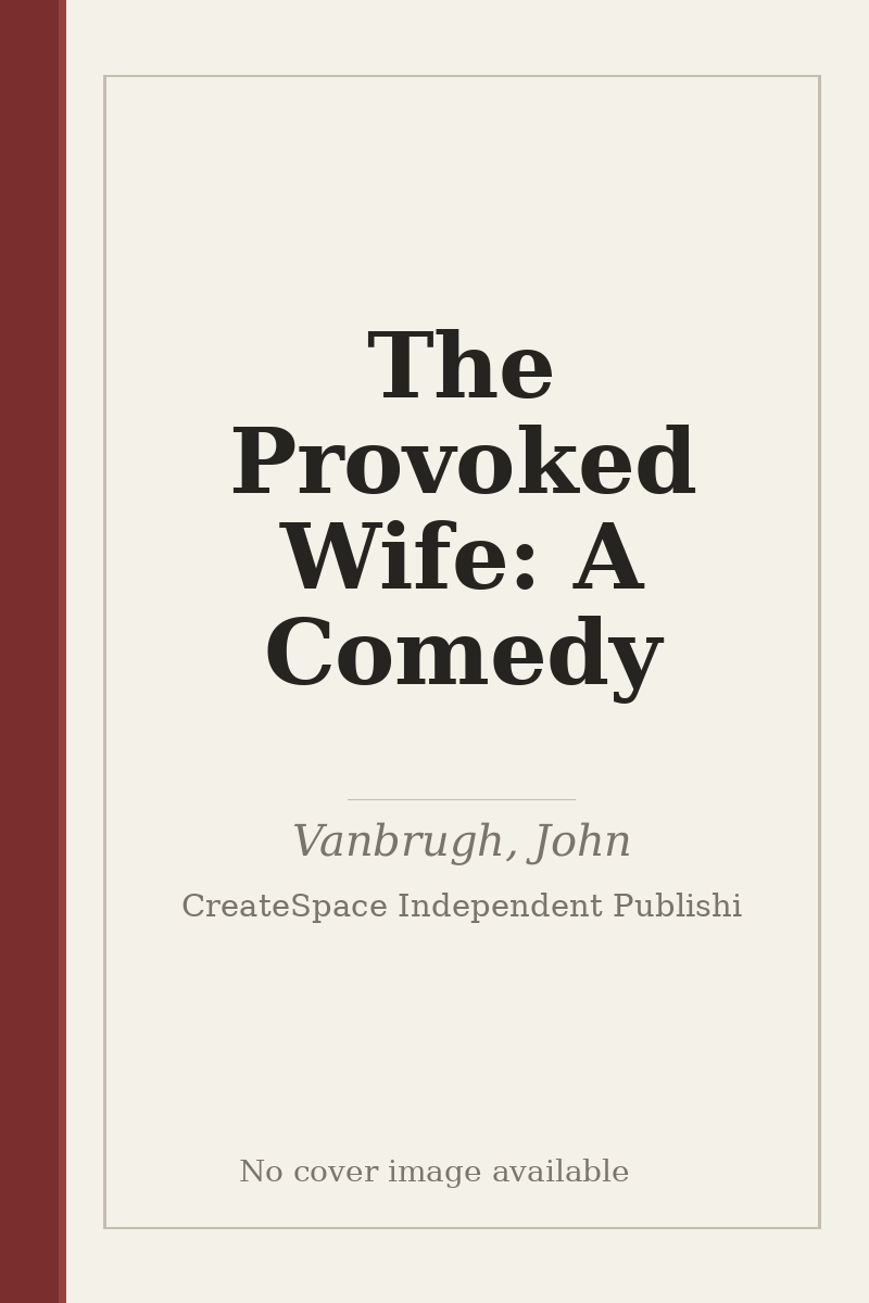 The Provoked Wife: A Comedy - no cover image available