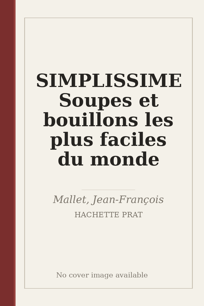 SIMPLISSIME Soupes et bouillons les plus faciles du monde - no cover image available