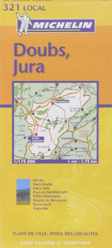 Michelin Local France Doubs/Jura Map: 321