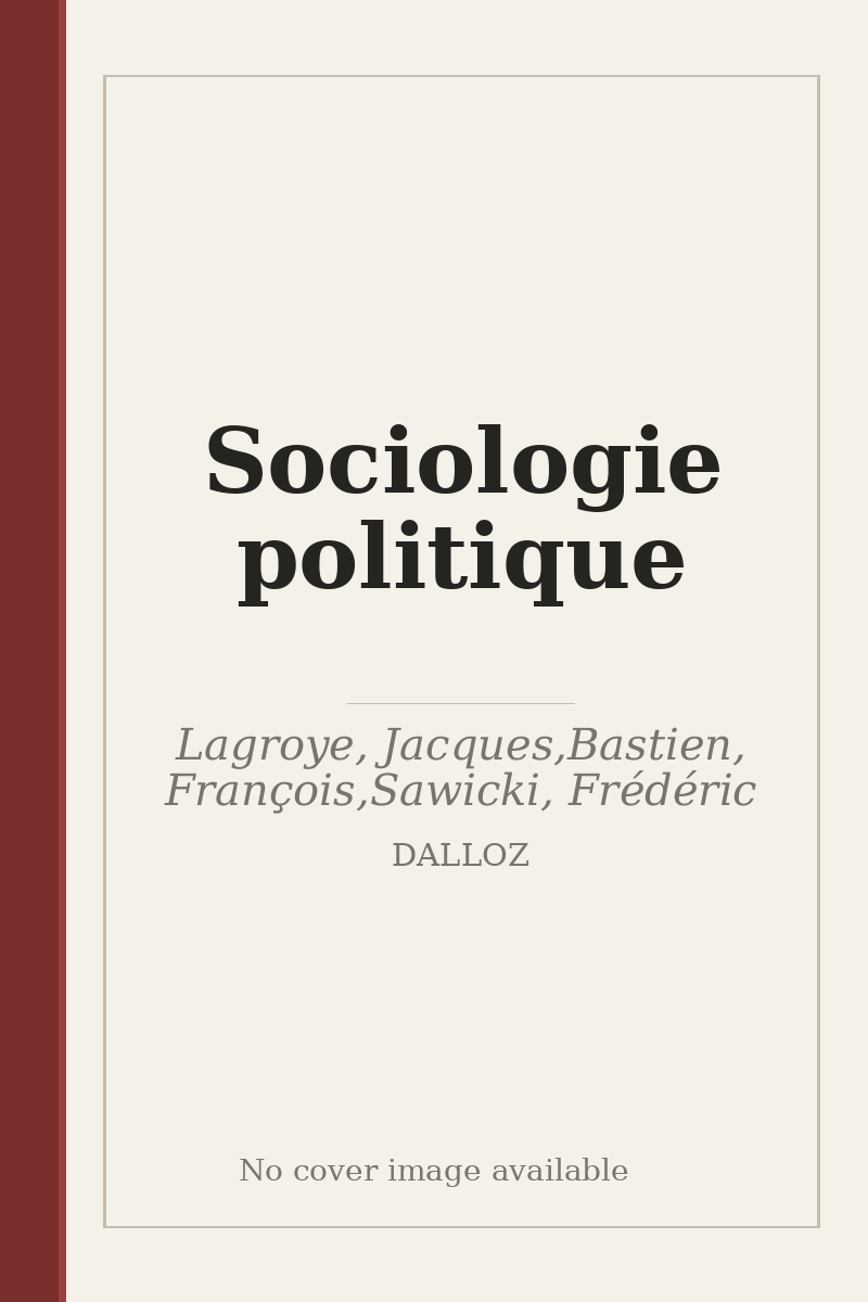 Sociologie politique - no cover image available