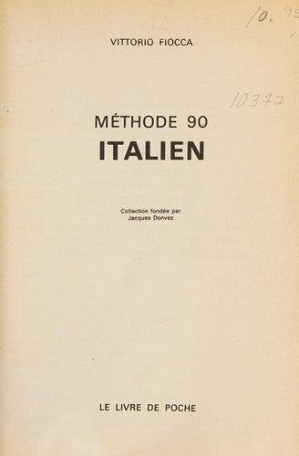 L'Italien En 90 Lecons Et En 90 Jours