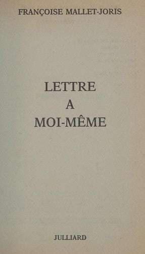 Lettre à moi-même