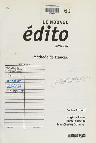 Le nouvel Edito: Livre de l'eleve B2 + CD + DVD