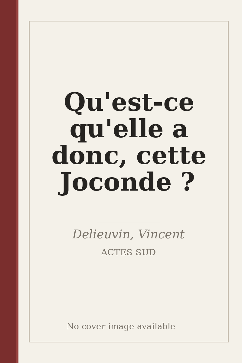 Qu'est-ce qu'elle a donc, cette Joconde ? - no cover image available