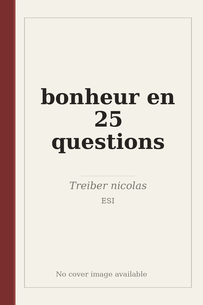 bonheur en 25 questions - no cover image available