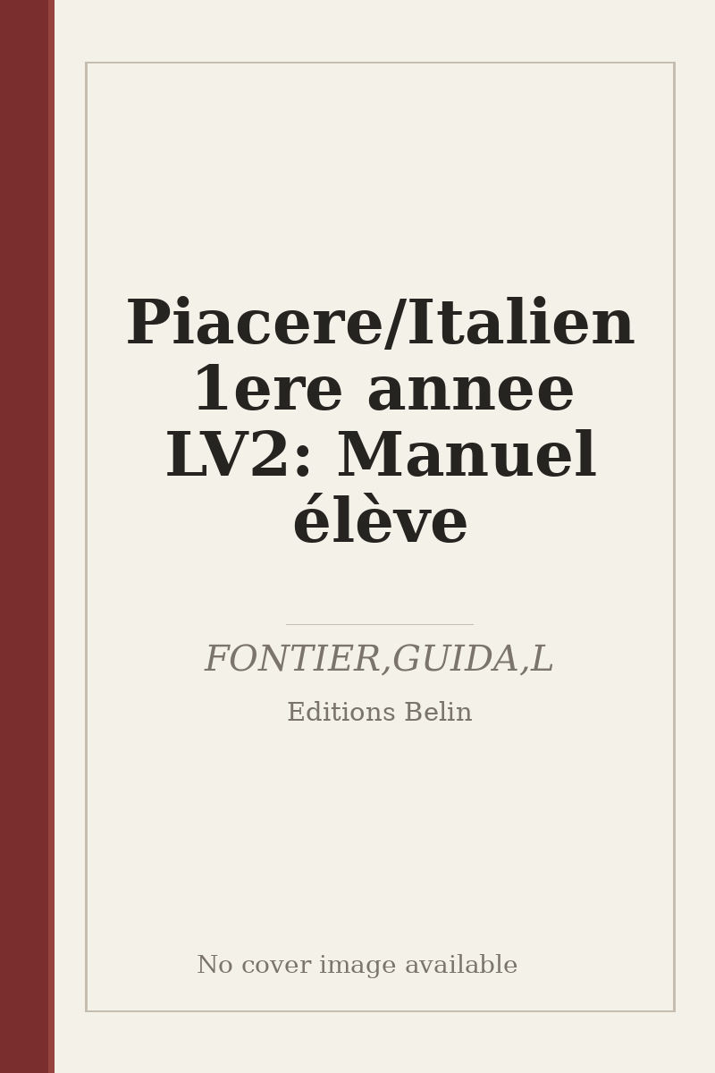 Piacere/Italien 1ere annee LV2: Manuel élève - no cover image available